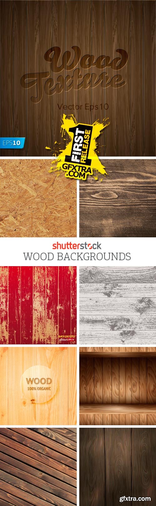 Amazing SS - Wood Backgrounds, 25xEPS