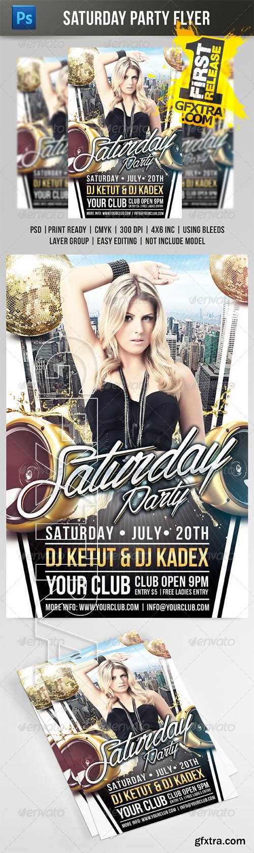 Saturday Party Flyer - GraphicRiver 8232036