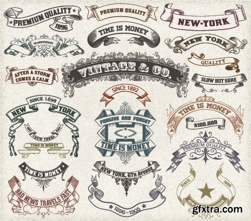 Vintage and Retro Design Elements, 25xEPS