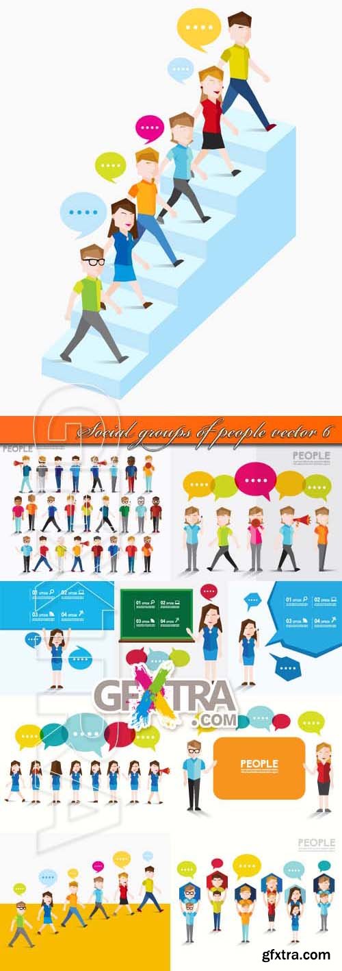 Social groups of people vector 6