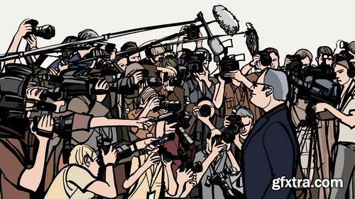 Stock Vectors - Reporter, 25xEPS