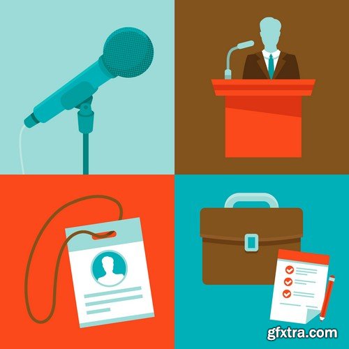 Stock Vectors - Reporter, 25xEPS