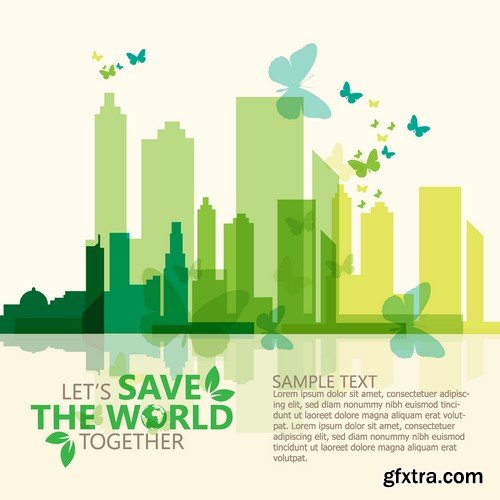 Stock Vectors - Save the world, 25xEPS