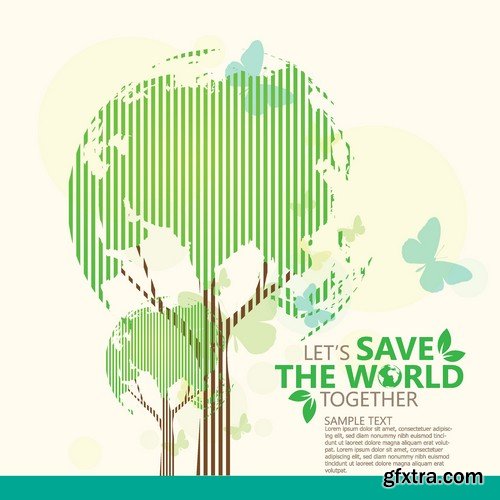 Stock Vectors - Save the world, 25xEPS