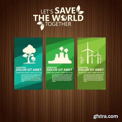 Stock Vectors - Save the world, 25xEPS