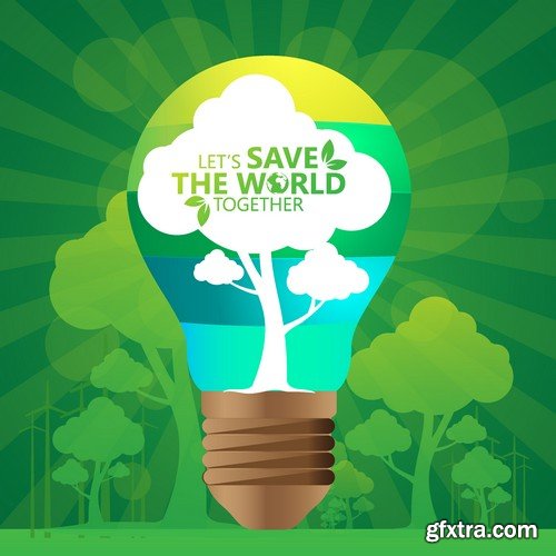 Stock Vectors - Save the world, 25xEPS