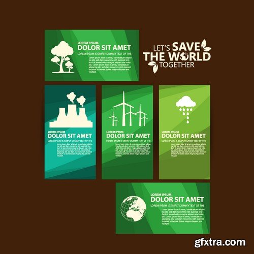 Stock Vectors - Save the world, 25xEPS