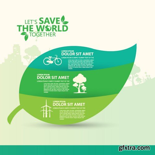 Stock Vectors - Save the world, 25xEPS