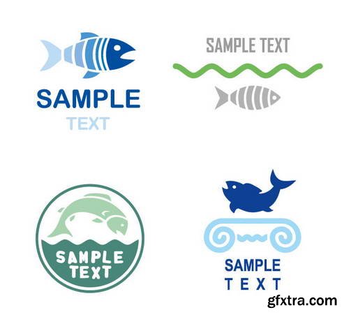 Fish Logos 1, 25xEPS