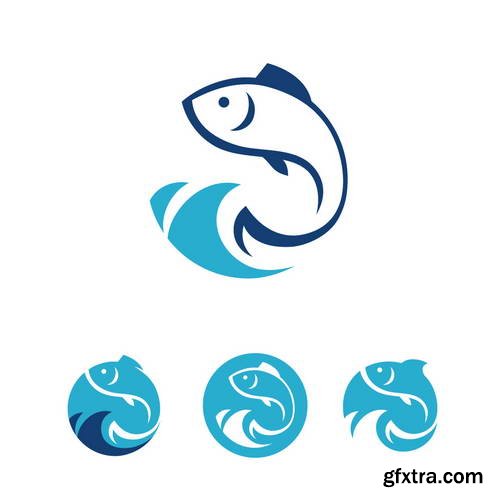 Fish Logos 1, 25xEPS