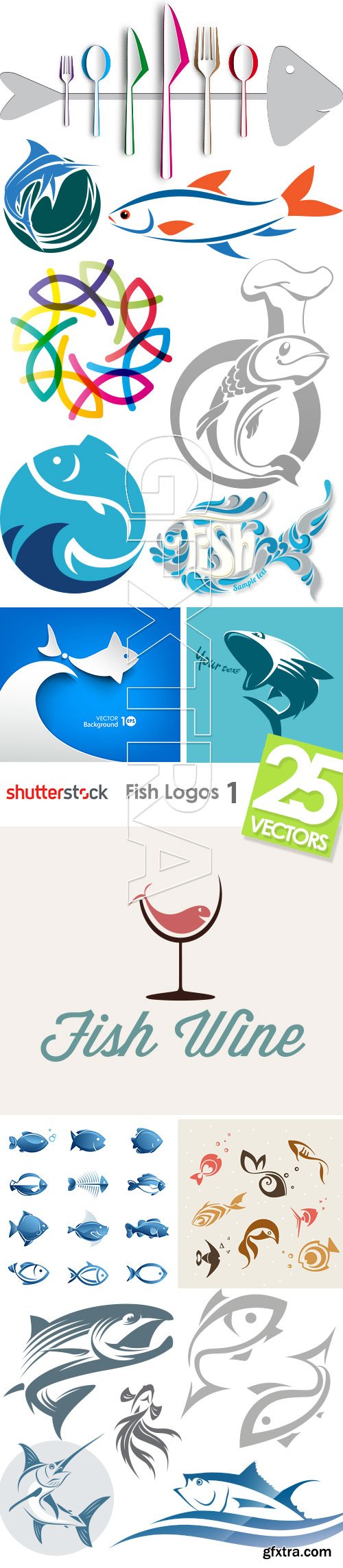 Fish Logos 1, 25xEPS