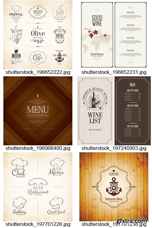 Amazing SS - Menu for Restaurant 3, 25xEPS