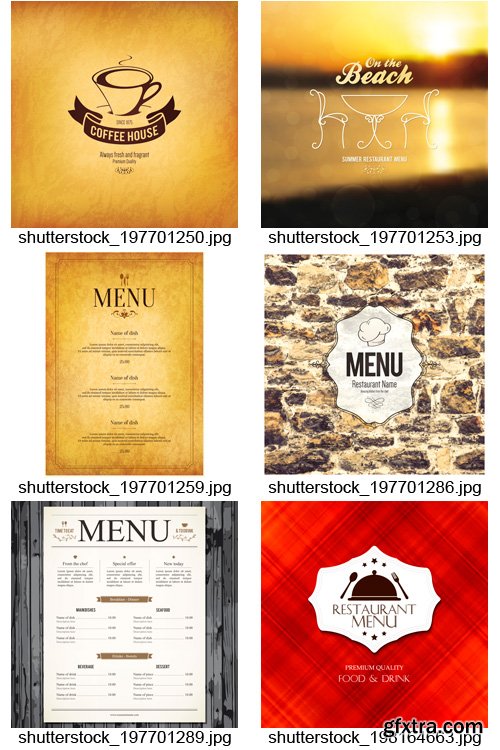 Amazing SS - Menu for Restaurant 3, 25xEPS