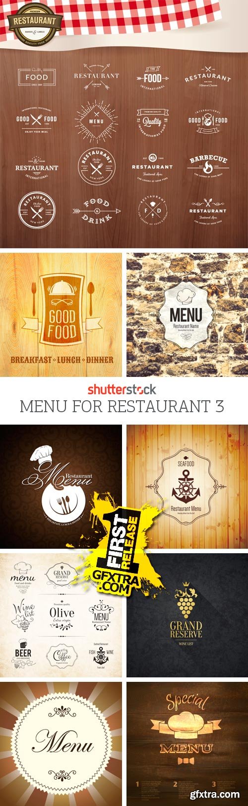 Amazing SS - Menu for Restaurant 3, 25xEPS