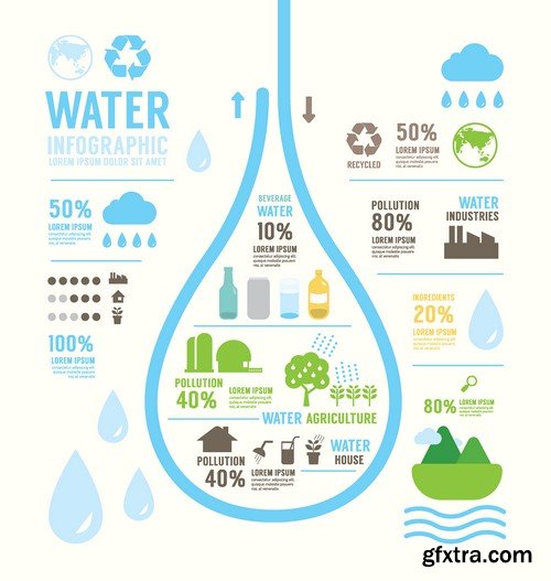 Stock Vectors - Ecology infographic template 4, 25xEPS