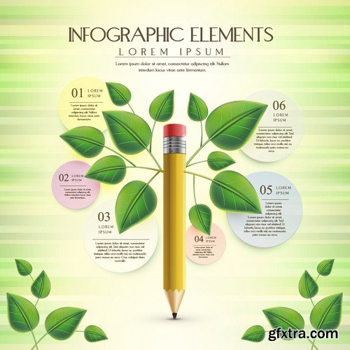 Stock Vectors - Ecology infographic template 4, 25xEPS