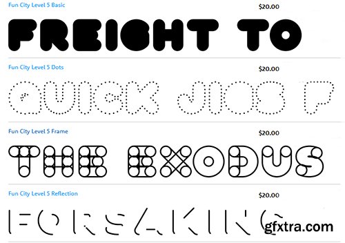 Fun City Family Fonts - 22 Fonts 440$