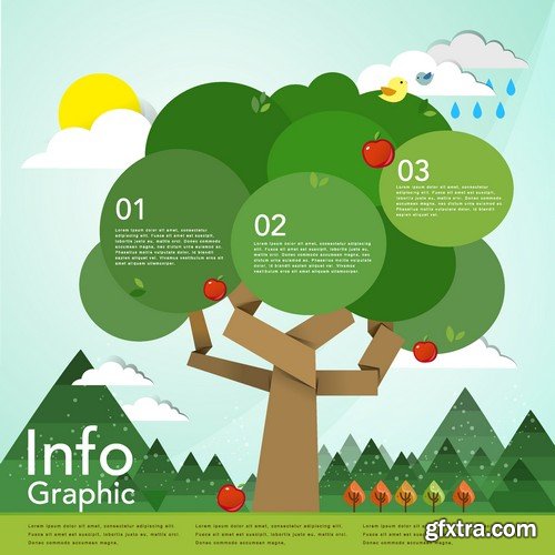 Stock Vectors - Ecology infographic template 4, 25xEPS