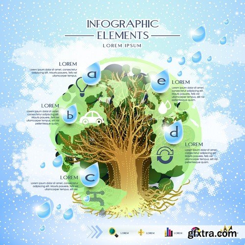 Stock Vectors - Ecology infographic template 4, 25xEPS