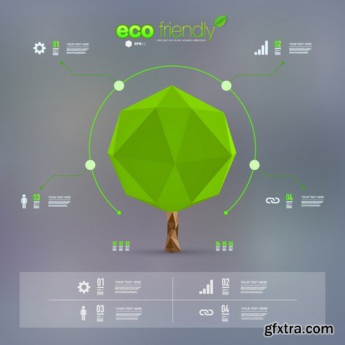 Stock Vectors - Ecology infographic template 4, 25xEPS