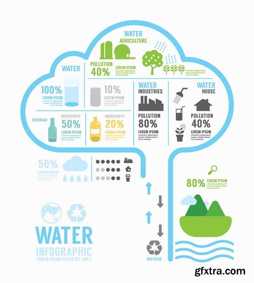 Stock Vectors - Ecology infographic template 4, 25xEPS