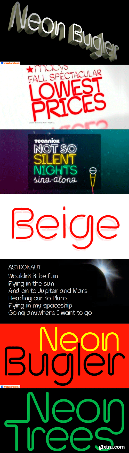 Neon Bugler Font for $35