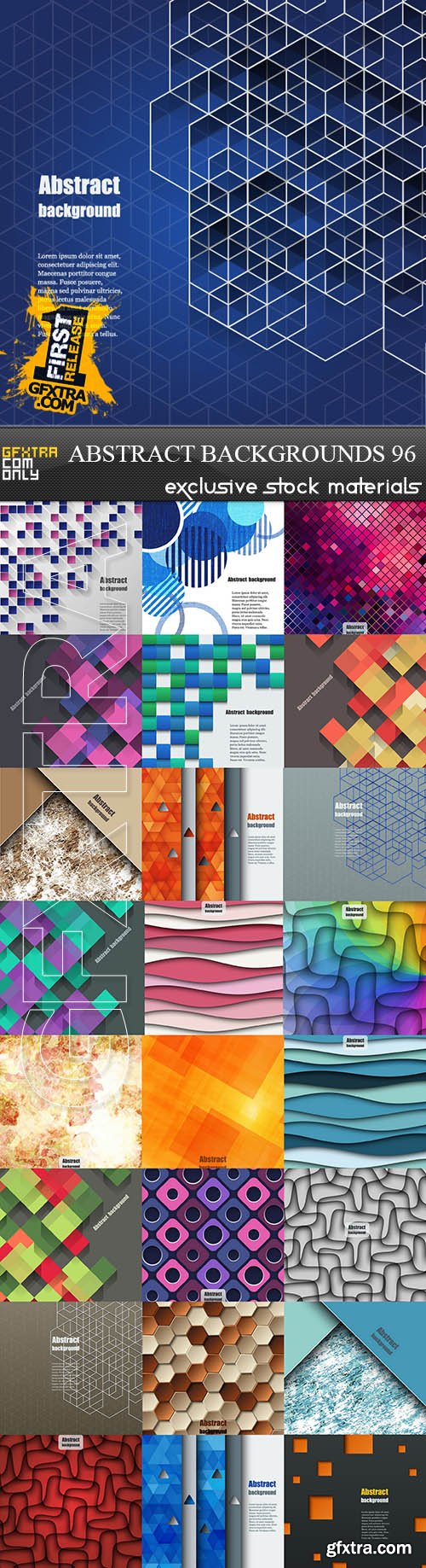 Collection of Vector Abstract Backgrounds Vol.96, 25xEPS