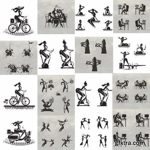 People Pictograms #4 - 25 Vector