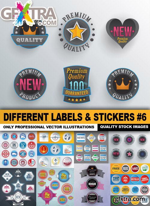 Different Labels &amp; Stickers #6 - 25 Vector