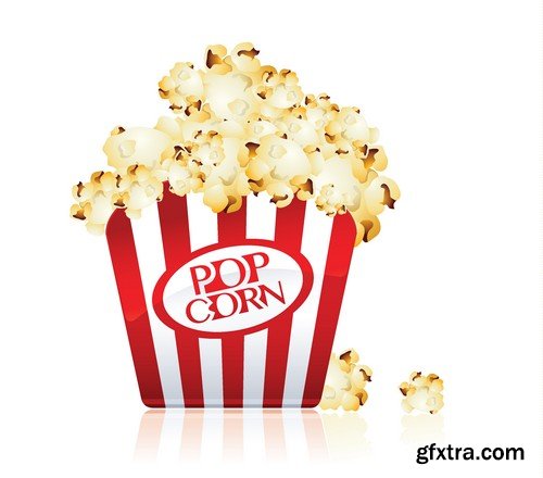 Stock Vectors - Popcorn, 25xEPS