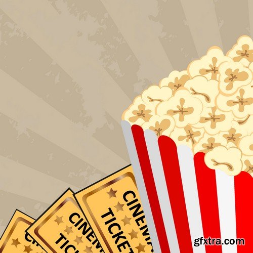 Stock Vectors - Popcorn, 25xEPS