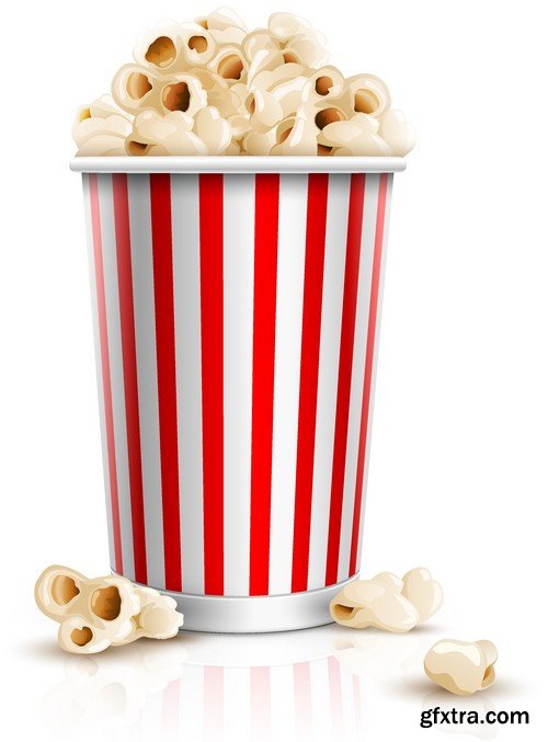 Stock Vectors - Popcorn, 25xEPS