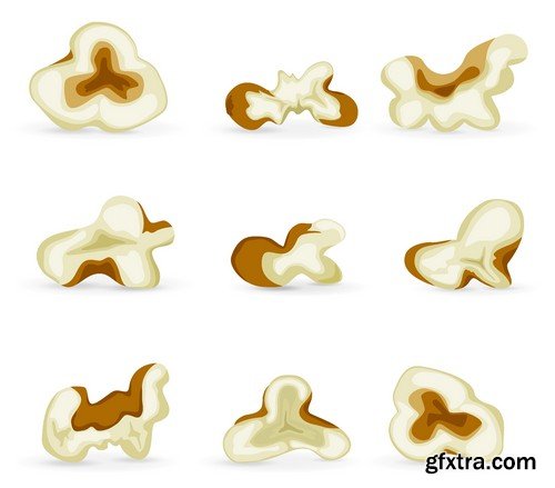 Stock Vectors - Popcorn, 25xEPS