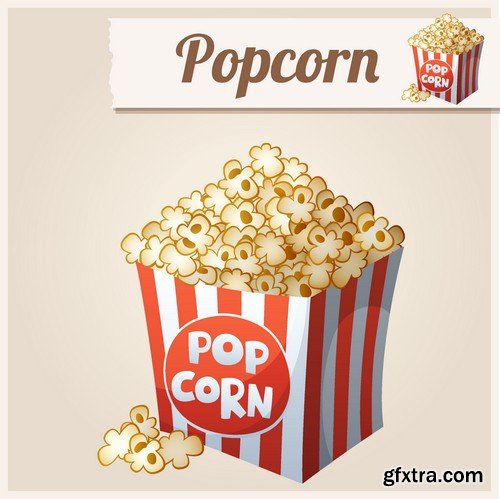 Stock Vectors - Popcorn, 25xEPS