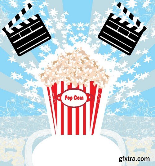 Stock Vectors - Popcorn, 25xEPS