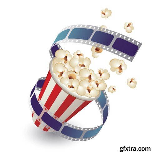 Stock Vectors - Popcorn, 25xEPS