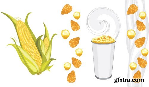 Stock Vectors - Popcorn, 25xEPS