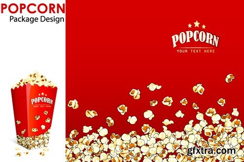 Stock Vectors - Popcorn, 25xEPS