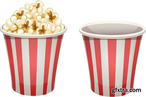 Stock Vectors - Popcorn, 25xEPS