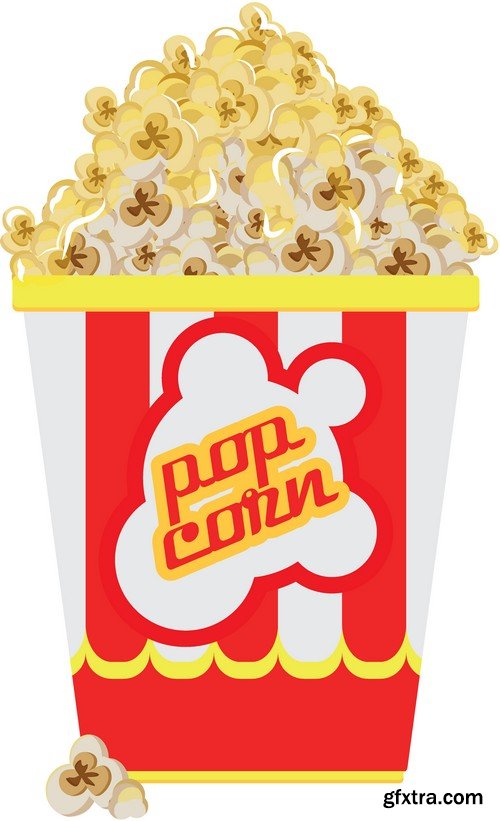 Stock Vectors - Popcorn, 25xEPS