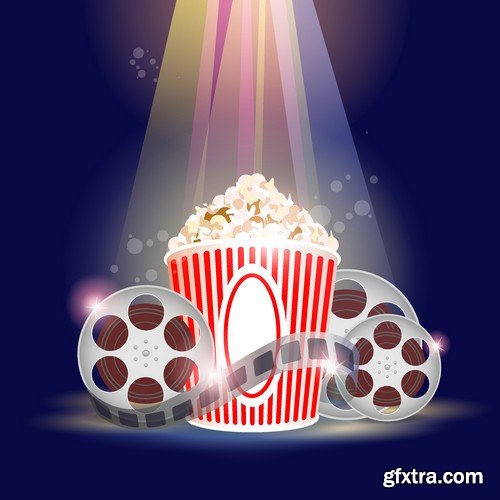 Stock Vectors - Popcorn, 25xEPS