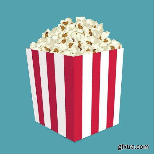 Stock Vectors - Popcorn, 25xEPS