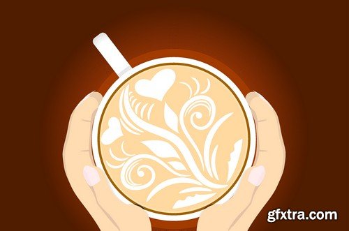 Stock Vectors - Coffee 6, 25xEPS