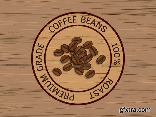 Stock Vectors - Coffee 6, 25xEPS