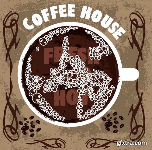 Stock Vectors - Coffee 6, 25xEPS