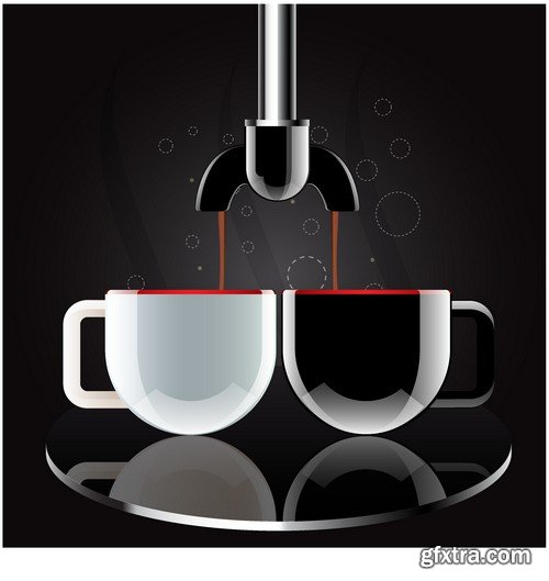 Stock Vectors - Coffee 6, 25xEPS