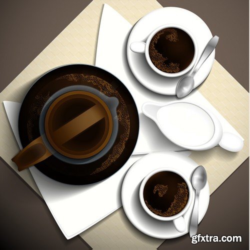 Stock Vectors - Coffee 6, 25xEPS