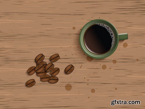 Stock Vectors - Coffee 6, 25xEPS