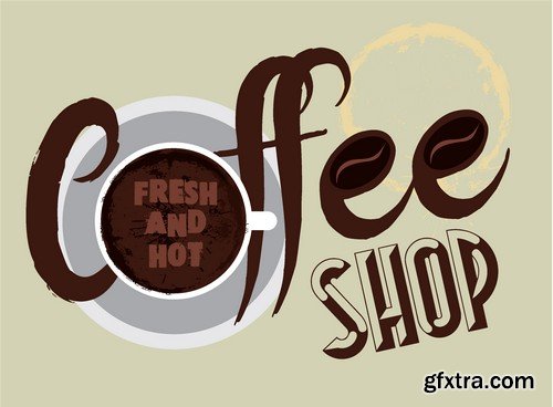 Stock Vectors - Coffee 6, 25xEPS