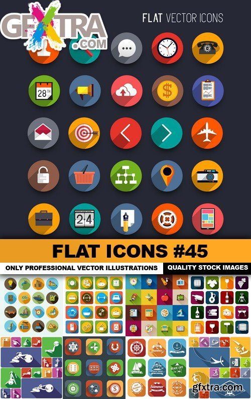 Flat Icons #45 - 25 Vectors